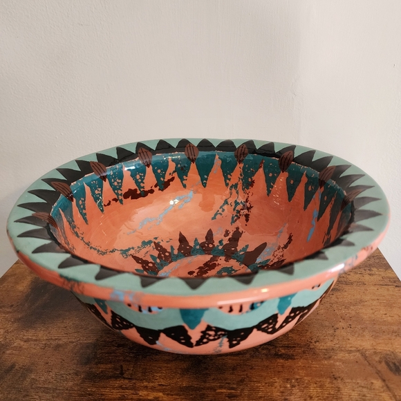 Richard Fridaux and Kay Hays Bynum Hand Painted Bowl - Picture 4 of 9